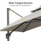 Clearance - PURPLE LEAF OPEN BOX UV50+ Fade Resistant Patio Cantilever Umbrella with Recycled Fabric