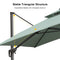 PURPLE LEAF UV50+ Fade Resistant Cantilever Umbrella, Patio Umbrellas with Base
