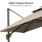 PURPLE LEAF UV50+ Fade Resistant Cantilever Umbrella, Patio Umbrellas with Base