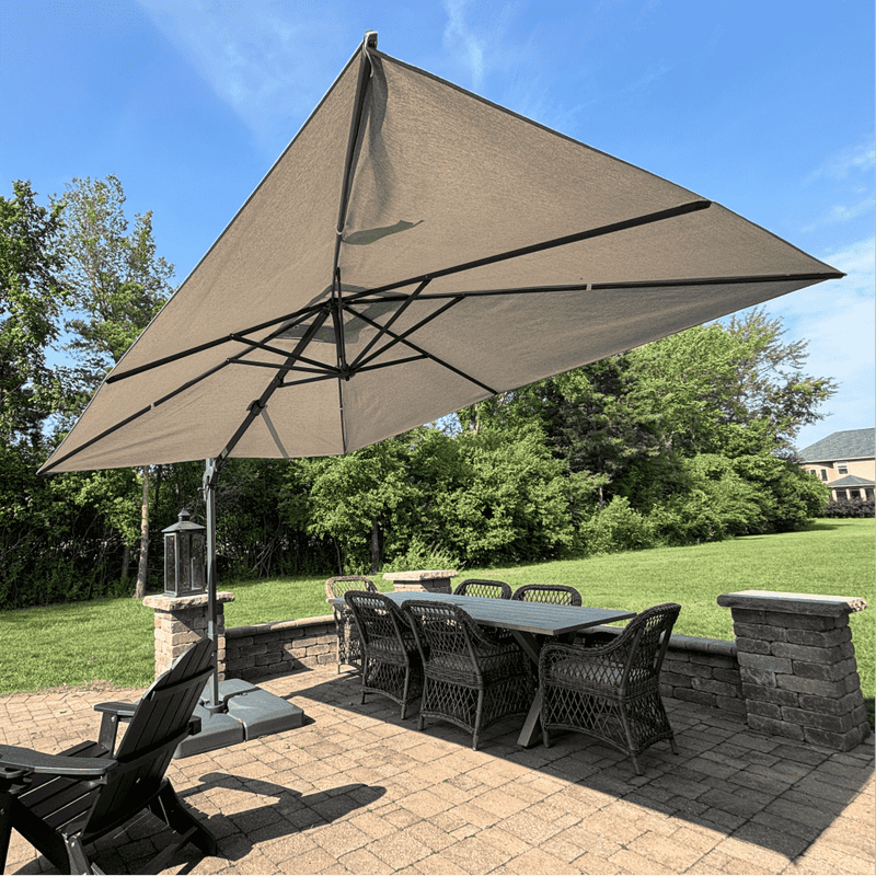 PURPLE LEAF UV Resistant Left-right Tilting Patio Umbrella Swivel Outdoor Umbrella
