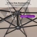 PURPLE LEAF UV Resistant Affordable Patio Outdoor Umbrella with Recycled Fabric