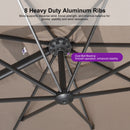 PURPLE LEAF UV Resistant Affordable Patio Outdoor Umbrella with Recycled Fabric