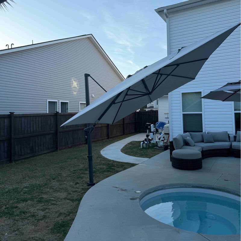 PURPLE LEAF UV Resistant Patio Umbrella Affordable Outdoor Umbrella with Base
