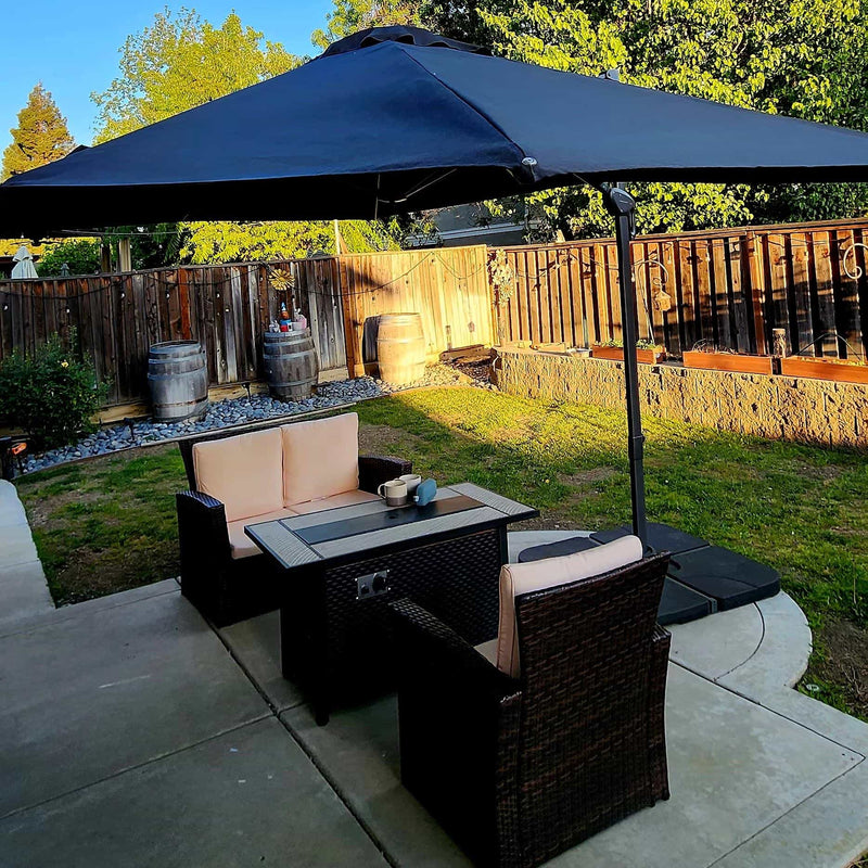 PURPLE LEAF UV Resistant Patio Umbrella Affordable Outdoor Umbrella with Base