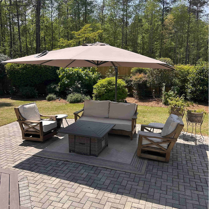 PURPLE LEAF UV Resistant Patio Umbrella Affordable Outdoor Umbrella with Base