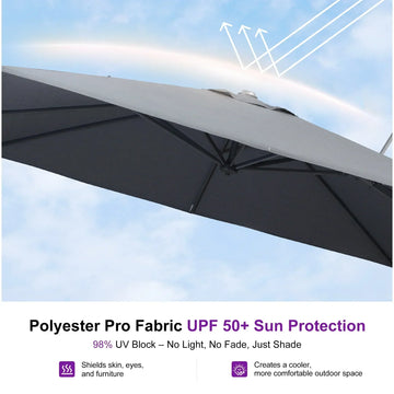 UV-Resistant Tilting Patio Umbrella