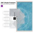 PURPLE LEAF UV Resistant Patio Umbrella Affordable Outdoor Umbrella with Base