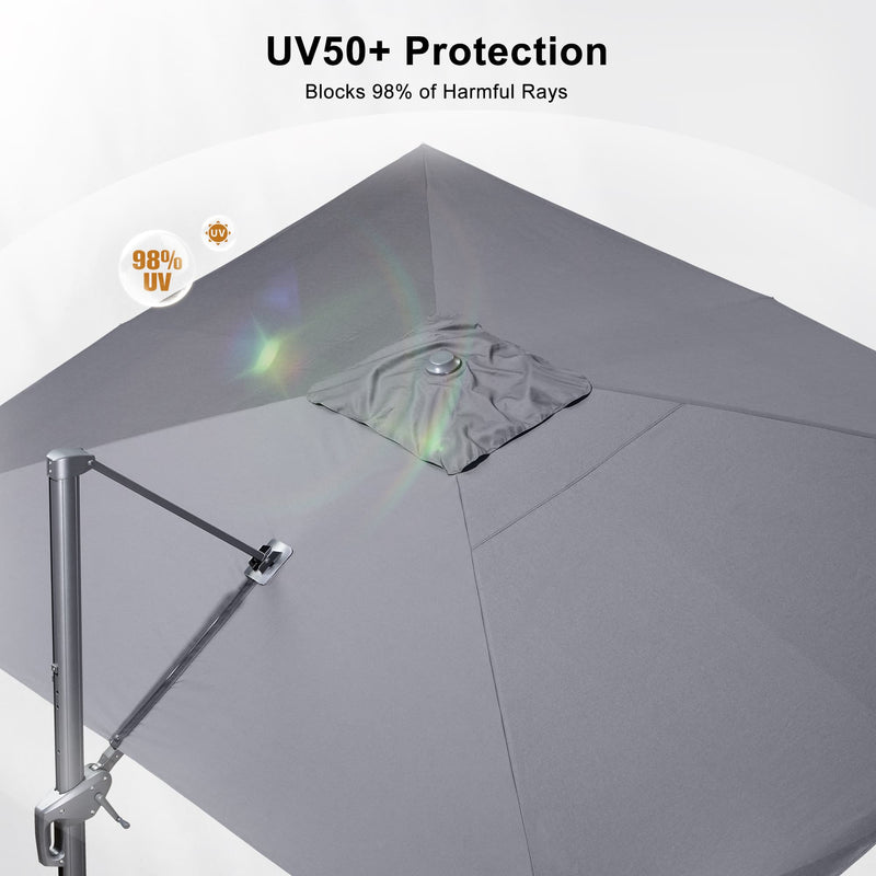 PURPLE LEAF UV Resistant Patio Umbrella Affordable Outdoor Umbrella with Base