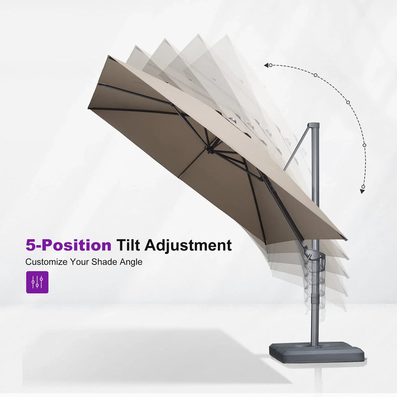 PURPLE LEAF UV Resistant Patio Umbrella Affordable Outdoor Umbrella with Base