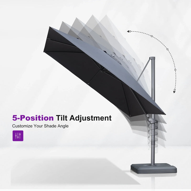 PURPLE LEAF UV Resistant Patio Umbrella Affordable Outdoor Umbrella with Base