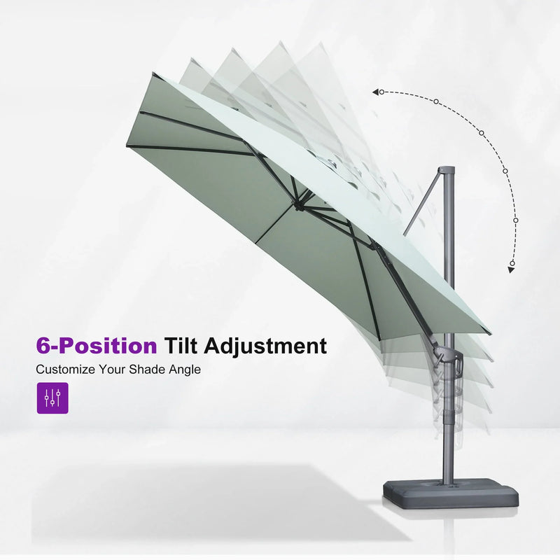 PURPLE LEAF UV Resistant Patio Umbrella Affordable Outdoor Umbrella with Base