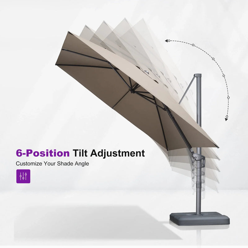 PURPLE LEAF UV Resistant Patio Umbrella Affordable Outdoor Umbrella with Base