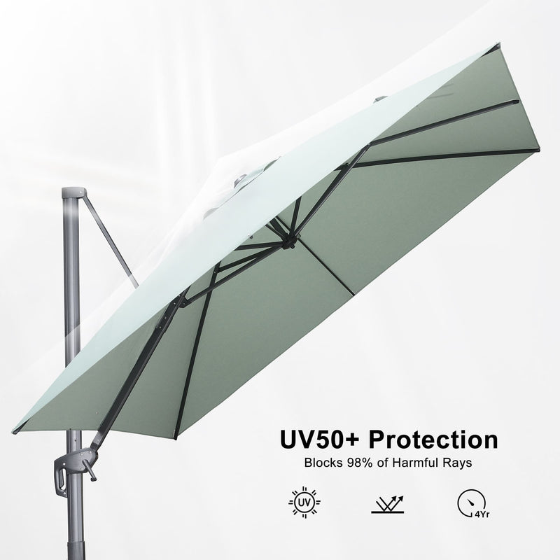 PURPLE LEAF UV Resistant Patio Umbrella Affordable Outdoor Umbrella with Base