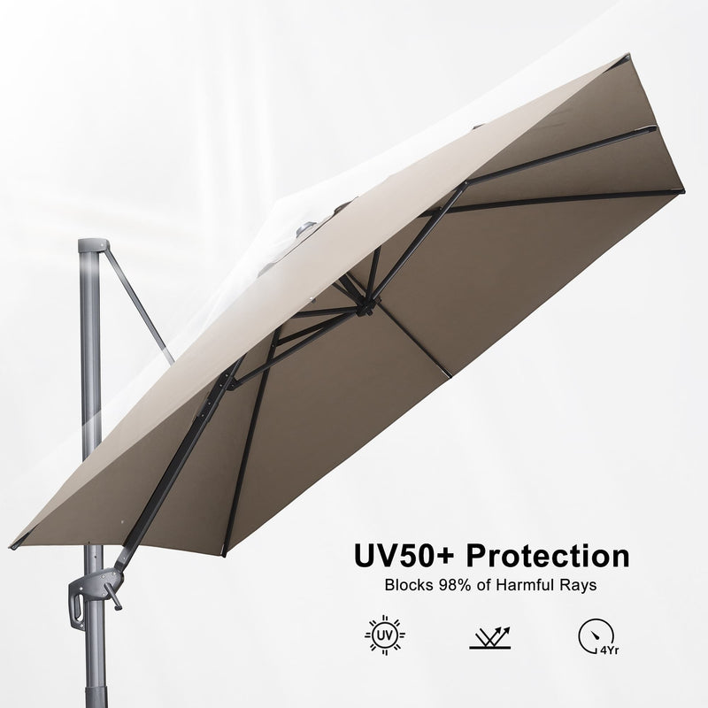 PURPLE LEAF UV Resistant Patio Umbrella Affordable Outdoor Umbrella with Base