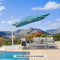 PURPLE LEAF Best White Patio Rotating Umbrella Swivel Outdoor Umbrellas