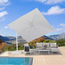 PURPLE LEAF Best White Patio Rotating Umbrella Swivel Outdoor Umbrellas