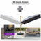 PURPLE LEAF Wood Grain Patio Umbrella with Base, Large Cantilever Umbrella for Garden