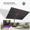 PURPLE LEAF Wood Grain Patio Umbrella with Base, Large Cantilever Umbrella for Garden