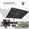 PURPLE LEAF Wood Grain Patio Umbrella with Base, Large Cantilever Umbrella for Garden