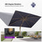 PURPLE LEAF Wood Grain Patio Umbrella with Base, Large Cantilever Umbrella for Garden