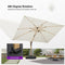 PURPLE LEAF Wood Grain Cantilever Patio Umbrella Aluminum Outdoor Umbrellas - Purple Leaf Garden