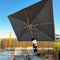 PURPLE LEAF Wood Grain Cantilever Patio Umbrella Aluminum Outdoor Umbrellas