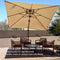 PURPLE LEAF Wood Grain Cantilever Patio Umbrella Aluminum Outdoor Umbrellas