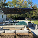 PURPLE LEAF Wood Grain Cantilever Patio Umbrella Aluminum Outdoor Umbrellas