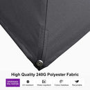 PURPLE LEAF Wood Grain Patio Umbrella with Base, Large Cantilever Umbrella for Garden