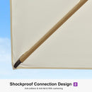 PURPLE LEAF Wood Grain Patio Umbrella with Base, Large Cantilever Umbrella for Garden