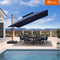 PURPLE LEAF SUNBRELLA Cantilever Umbrella Deluxe Wood Pattern Patio Umbrella