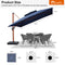 PURPLE LEAF SUNBRELLA Cantilever Umbrella Deluxe Wood Pattern Patio Umbrella