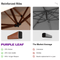 PURPLE LEAF SUNBRELLA Cantilever Umbrella Deluxe Wood Pattern Patio Umbrella
