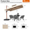 PURPLE LEAF SUNBRELLA Cantilever Umbrella Deluxe Wood Pattern Patio Umbrella