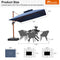 PURPLE LEAF SUNBRELLA Cantilever Umbrella Deluxe Wood Pattern Patio Umbrella