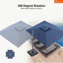 Clearance - PURPLE LEAF OPEN BOX SUNBRELLA Cantilever Umbrella Grey Aluminum Patio Umbrella