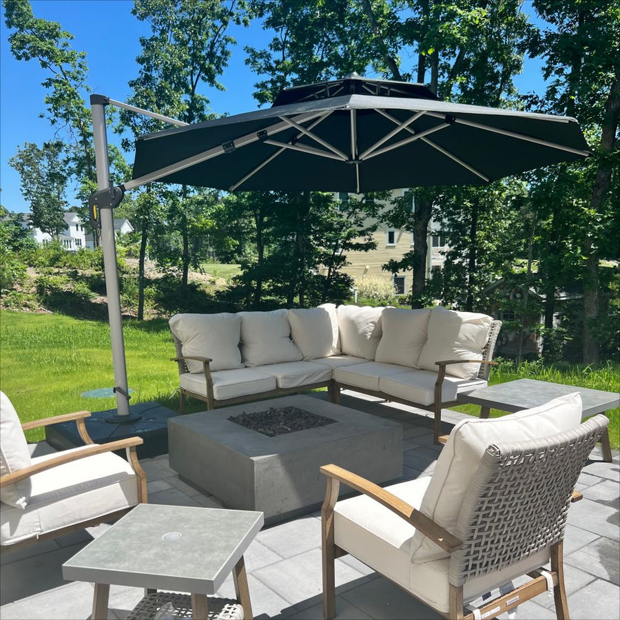 classic patio umbrella for poolside lounging