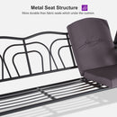 PURPLE LEAF Outdoor Porch Swing with Adjustable PVC Canopy, 3-seat Swing Chair Bench with Side Cup Holder, Cushions and Pillow Included