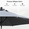 PURPLE LEAF Crank and Tilt Table Umbrella Outdoor Patio Market Umbrella with Visible Hand Crank System