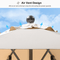 PURPLE LEAF Crank and Tilt Table Umbrella Outdoor Patio Market Umbrella with Visible Hand Crank System