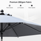 PURPLE LEAF Crank and Tilt Table Umbrella Outdoor Patio Market Umbrella with Visible Hand Crank System