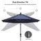 PURPLE LEAF Crank and Tilt Table Umbrella Outdoor Patio Market Umbrella with Visible Hand Crank System