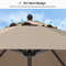 PURPLE LEAF Crank and Tilt Table Umbrella Outdoor Patio Market Umbrella with Visible Hand Crank System