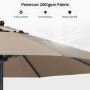 PURPLE LEAF Round Tiltable Patio Umbrella Poolside Porch Table Umbrella