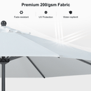 PURPLE LEAF Round Tiltable Patio Umbrella Poolside Porch Table Umbrella