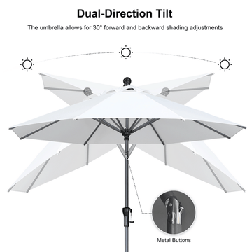 10' Round Tilting Patio Umbrella