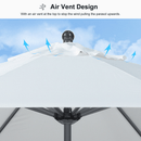 PURPLE LEAF Round Tiltable Patio Umbrella Poolside Porch Table Umbrella