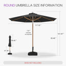 PURPLE LEAF Premium Teak‑Finish Aluminum Frame Outdoor Patio Market Umbrella with Rope Pulley Lift