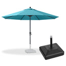 PURPLE LEAF Aluminum Patio Table Umbrella Heavy Duty Market Umbrella with Base