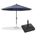PURPLE LEAF Aluminum Patio Table Umbrella Heavy Duty Market Umbrella with Base